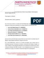 Carta Convocatoria