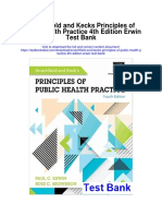 Scutchfield and Kecks Principles of Public Health Practice 4th Edition Erwin Test Bank