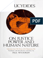 On Justice, Power, and Human Nature Selections From The History of The Peloponnesian War by Thucydides Paul Woodruff