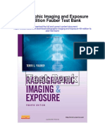 Radiographic Imaging and Exposure 4th Edition Fauber Test Bank