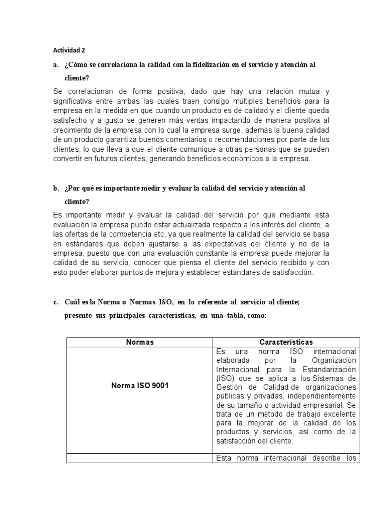 Calidad y Fidelización en Servicio al Cliente | PDF | Calidad ...