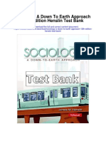 Sociology A Down To Earth Approach 12th Edition Henslin Test Bank