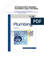 Residential Construction Academy Plumbing 2nd Edition Joyce Test Bank