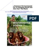 Scientific American Environmental Science For A Changing World 2nd Edition Karr Test Bank