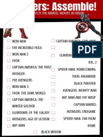 Marvel Movies in Order PDF List