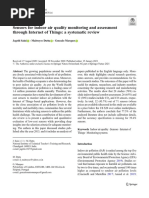 Sensors For Indoor Air Quality Monitoring and Assessment Through Internet of Things: A Systematic Review