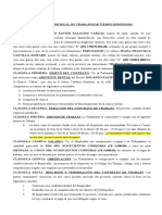 Contrato Individual de Trabajo. Rolando Xavier Palacios Vargas