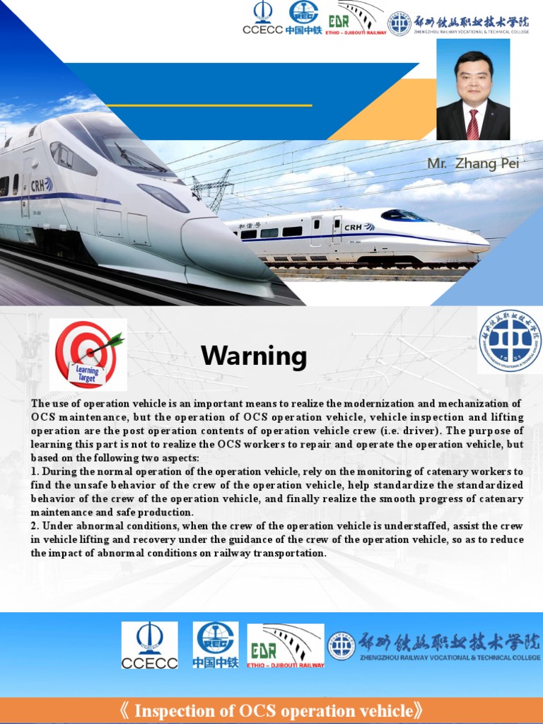 OCS Operation Vehicle Inspection Guidelines | PDF | Vehicles | Rail ...
