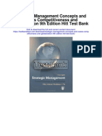 Strategic Management Concepts and Cases Competitiveness and Globalization 9th Edition Hitt Test Bank