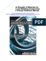 Statics and Strength of Materials For Architecture and Building Construction 4th Edition Onouye Solutions Manual