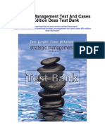 Strategic Management Text and Cases 6th Edition Dess Test Bank