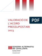 Valoració Del PSC de L'acord Pressupostari 2023