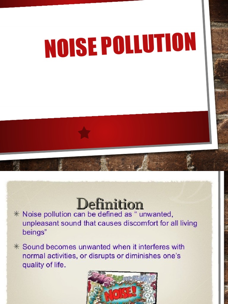 Definition and Impact of Noise Pollution | PDF | Decibel | Sound