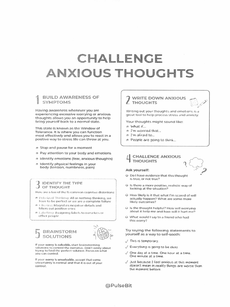 Anxious Thoughts Pdf
