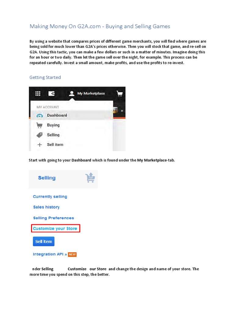 Selling Games Online PDF Prices Investing