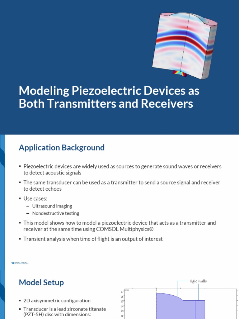 FEM Piezoelectric Transmitter/Receiver | PDF | Piezoelectricity ...