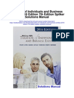Taxation of Individuals and Business Entities 2016 Edition 7th Edition Spilker Solutions Manual