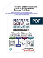 Processes Systems and Information An Introduction To Mis 3rd Edition Mckinney Test Bank