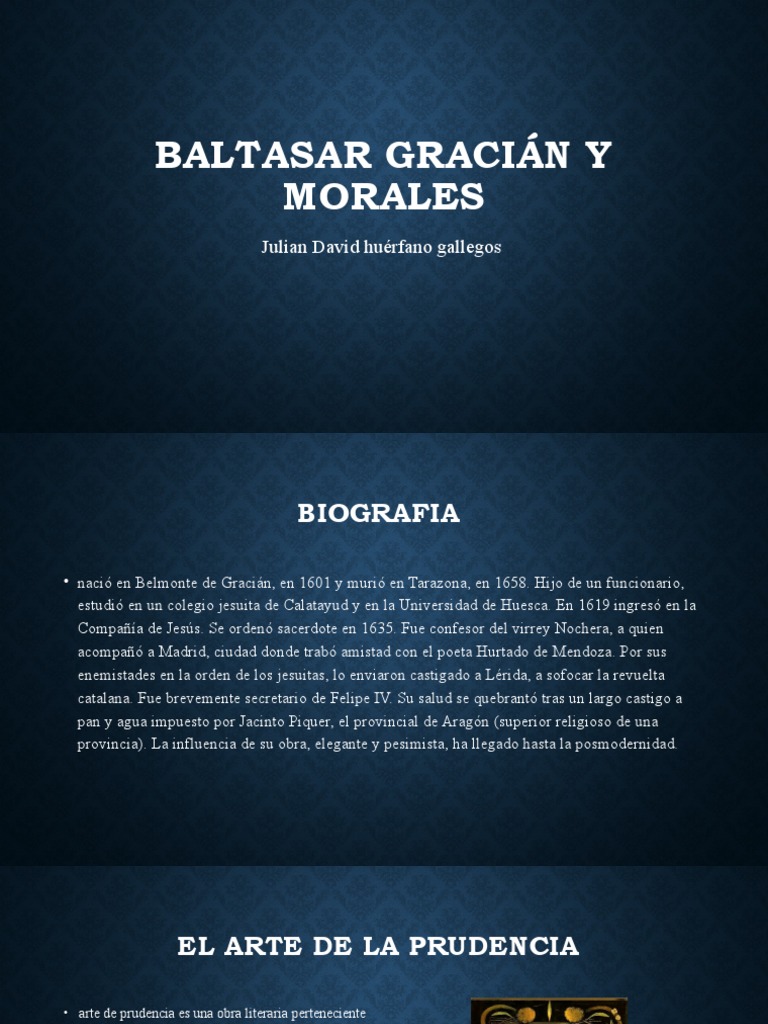Biografía y obras de Baltasar Gracián | PDF