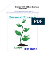 Personal Finance 13th Edition Garman Test Bank