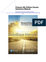 Personal Finance 8th Edition Keown Solutions Manual