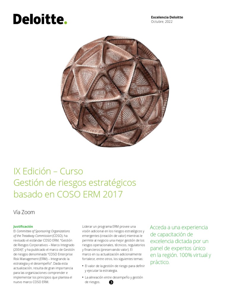 Curso COSO ERM 2017 en Gestión de Riesgos | PDF | Auditoría | Business
