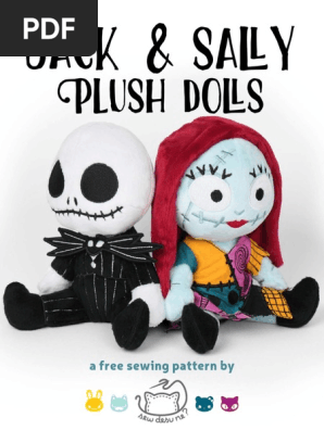 Jack Sally Doll Plush Sewing Pattern
