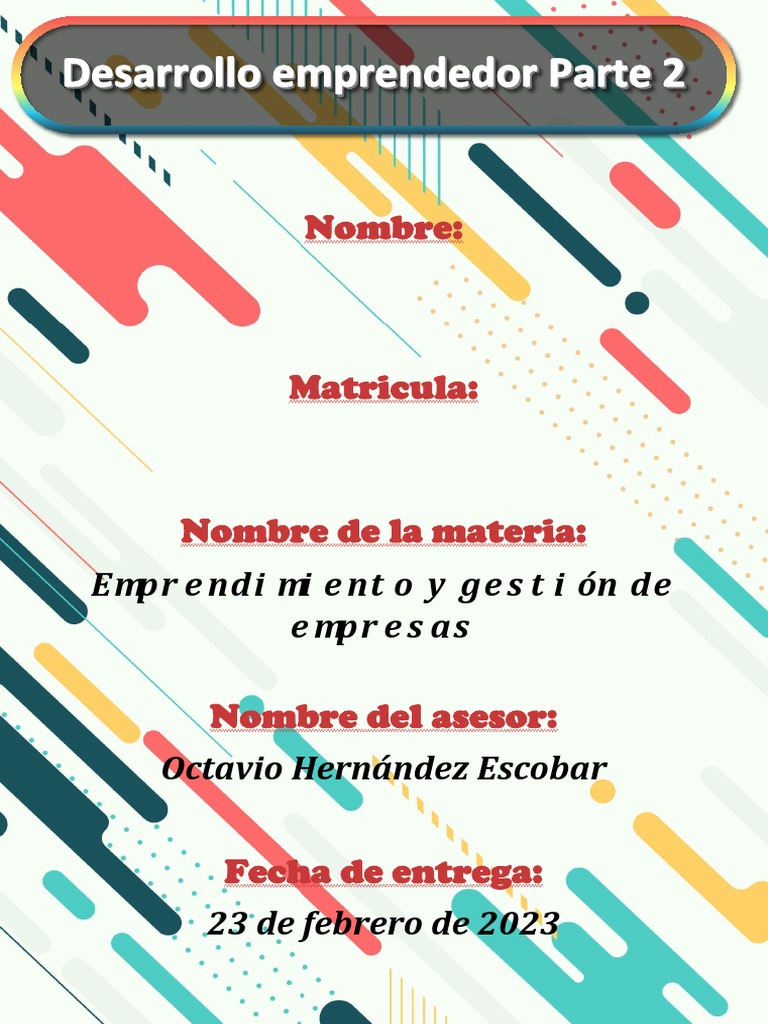 EA7 - Desarrollo Emprendedor | PDF | Iniciativa empresarial | Producto ...