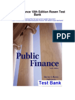 Public Finance 10th Edition Rosen Test Bank