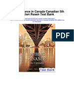 Public Finance in Canada Canadian 5th Edition Rosen Test Bank