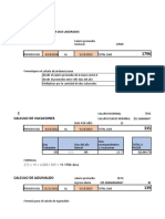 CALCULO DE PRESTACIONES Laborales