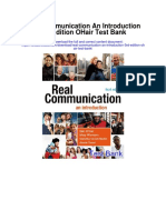 Real Communication An Introduction 3rd Edition Ohair Test Bank