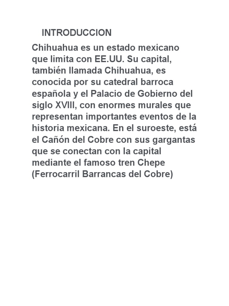 CHIHUAHUA PDF Chihuahua (estado) Alimentos