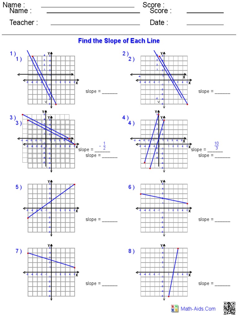 Find The Slope of Each Line | PDF