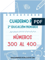 Cuaderno Numeros Del 300 Al 400 - 2 Curso Educacion Primaria