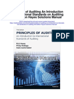 Principles of Auditing An Introduction To International Standards On Auditing 3rd Edition Hayes Solutions Manual