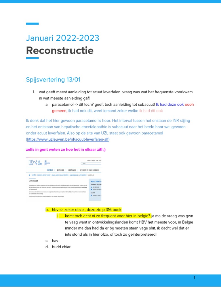 Reconstructie 2022-2023 | PDF