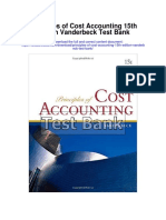 Principles of Cost Accounting 15th Edition Vanderbeck Test Bank