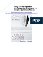 Sexuality and Its Disorders Development Cases and Treatment 1st Edition Abrams Solutions Manual