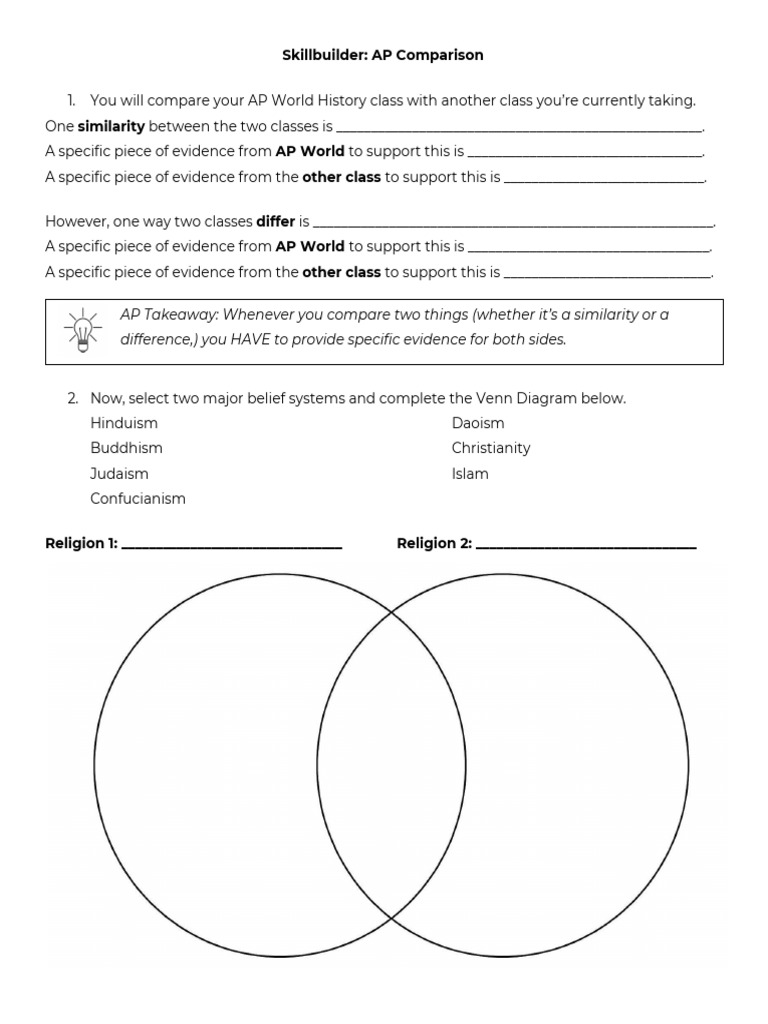 AVID Skills Comparison | PDF | Religious Faiths