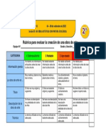 Rubrica Evaluar Obra de Arte - 2°