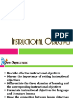 Instructional Objectives