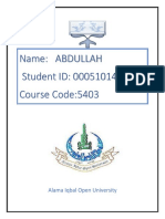 ABDULLAH BICT Code 5403