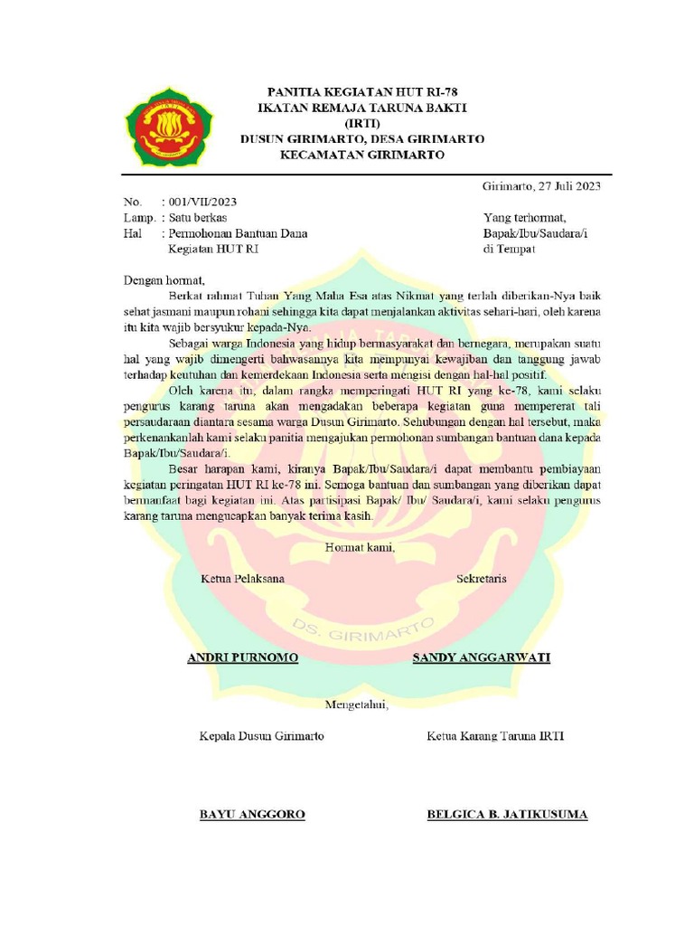 Proposal IRTI HUT RI Ke 78 | PDF