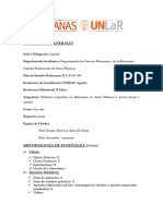 Programa Sintético. Didáctica Específ. en Ed. en Artes Plásticas. 2023