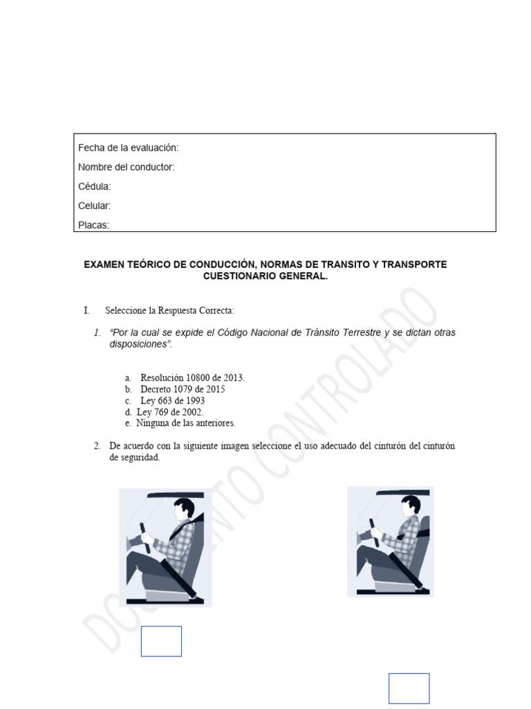 Examen Teorico Pdf
