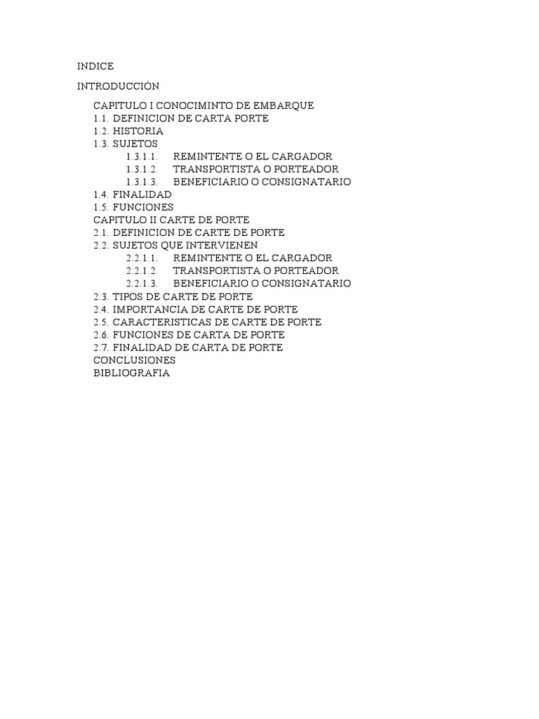 Monografia Del Conocimientode Embarque | PDF | Guía de carga ...