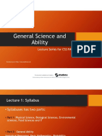 Lecture 1 Introduction To Course For General Science and Ability