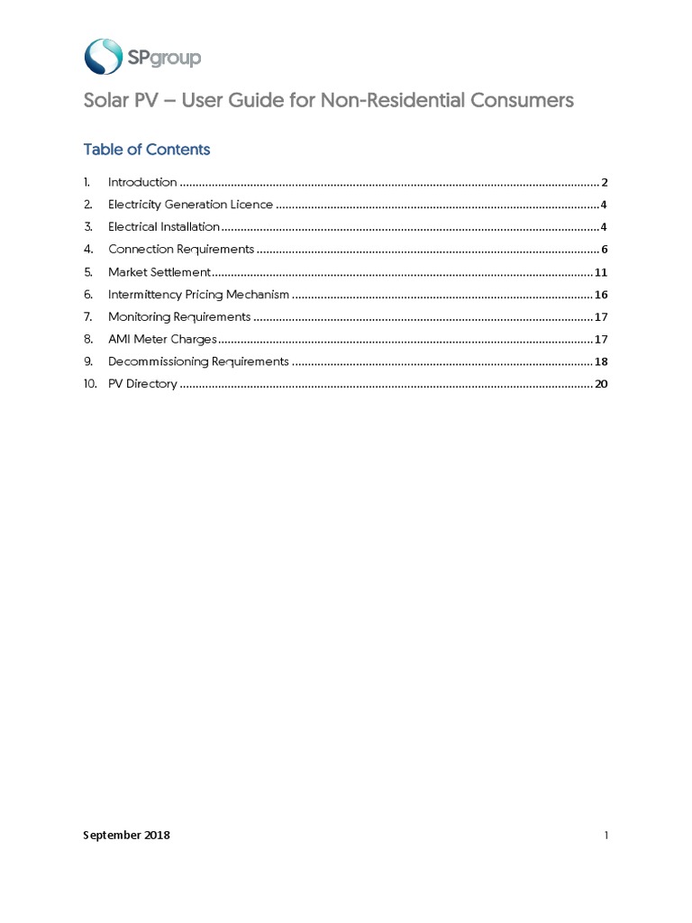 Solar PV Guide for Non-Residential Users | PDF | Photovoltaics ...