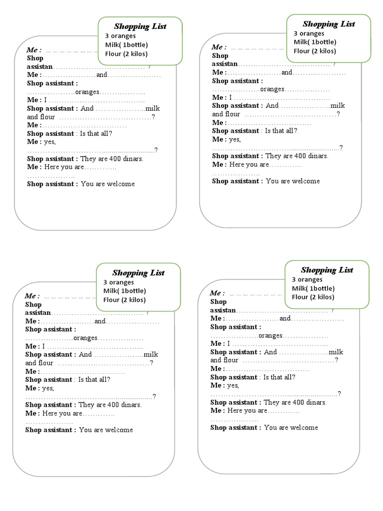 Shopping Dialogue | PDF